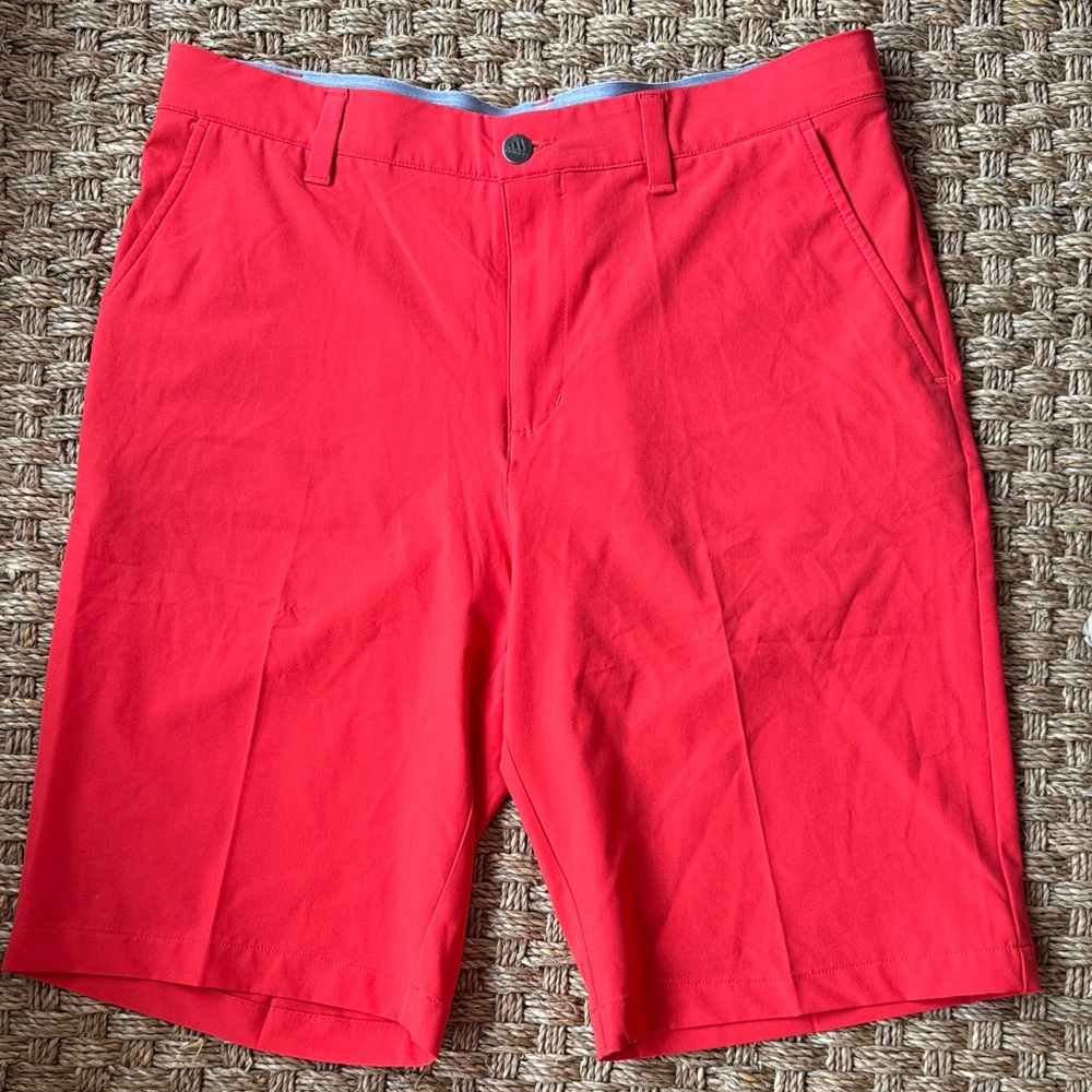 adidas Men's Bright Red Flat lightweight Front Shorts. Mint condition